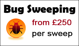 Bug Sweeping Cost in Bromsgrove